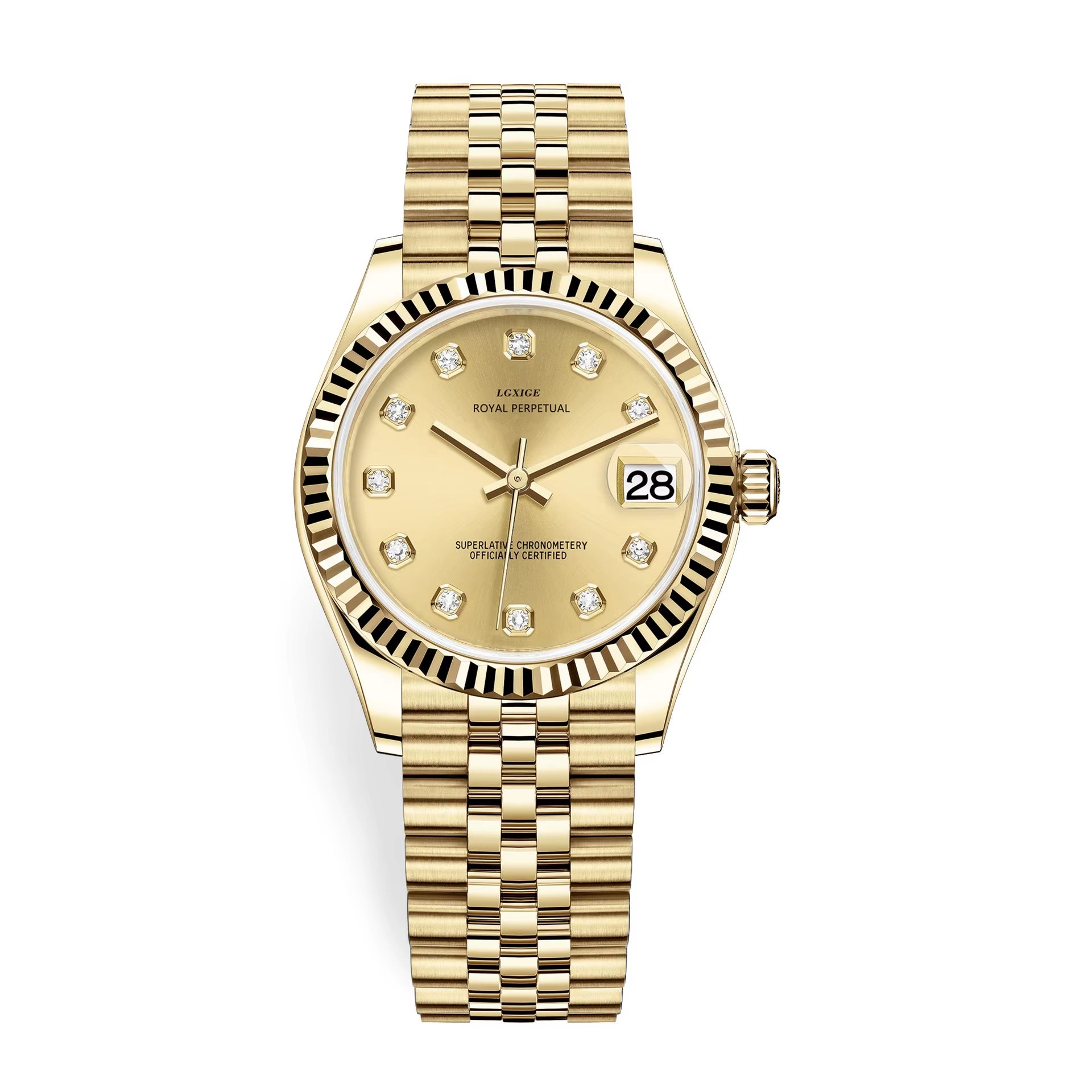 LGXIGE LW052 Unique Comely Female Quartz Watch Exclusive Stainless Steel Band Luminous Calendar Minimalist Leisure Wrist Watch