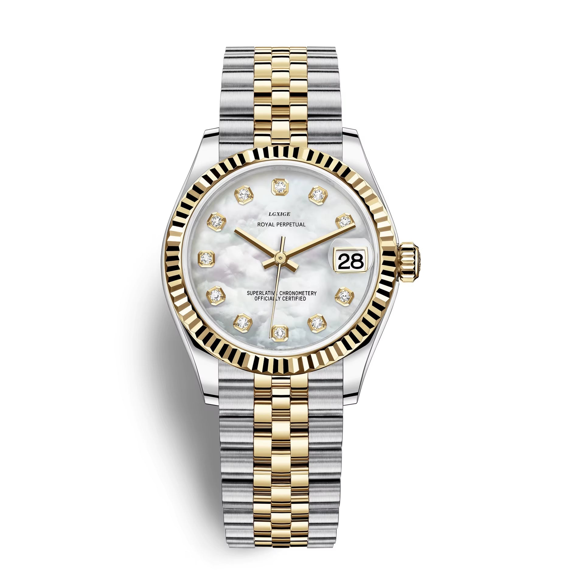 LGXIGE LW052 Unique Comely Female Quartz Watch Exclusive Stainless Steel Band Luminous Calendar Minimalist Leisure Wrist Watch