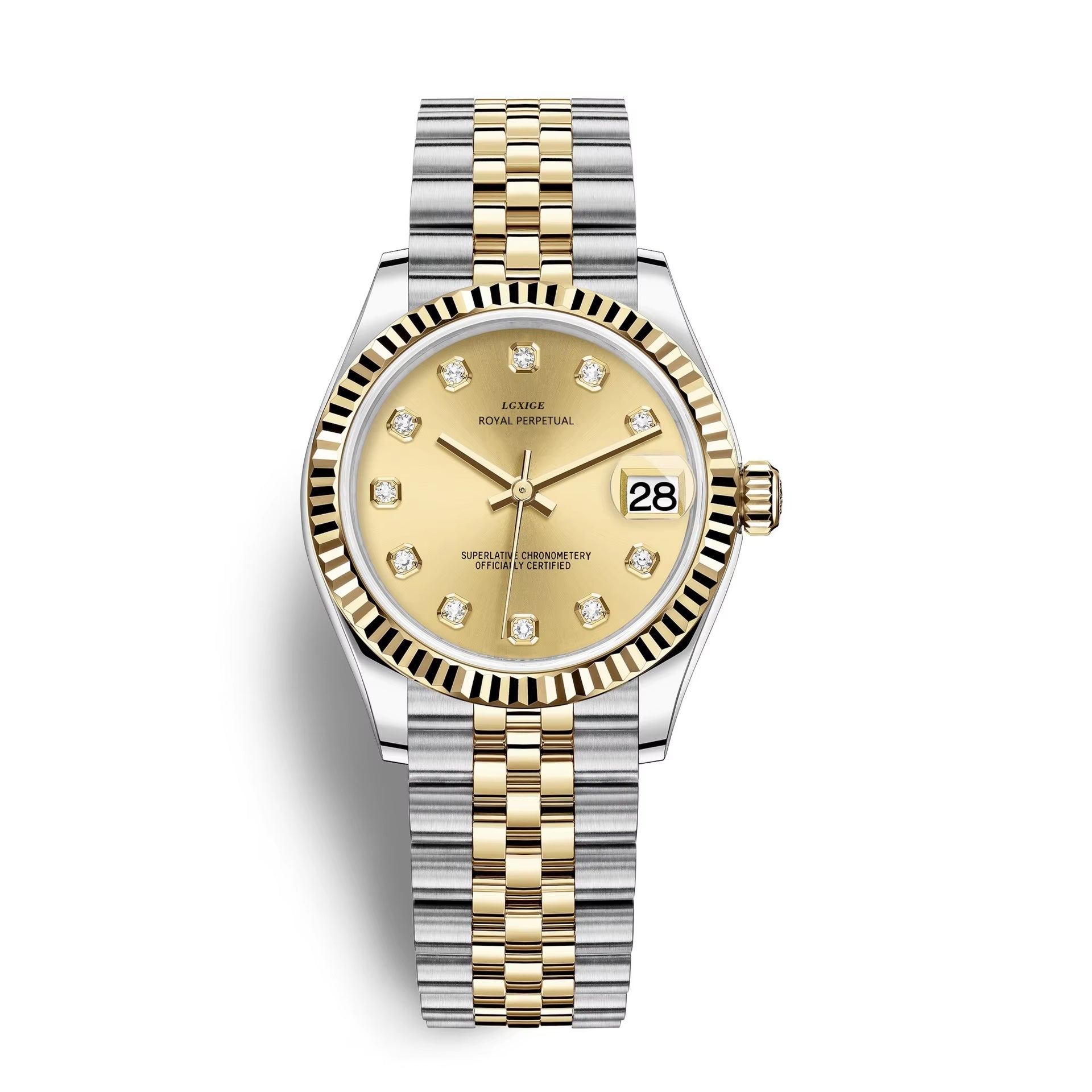 LGXIGE LW052 Unique Comely Female Quartz Watch Exclusive Stainless Steel Band Luminous Calendar Minimalist Leisure Wrist Watch