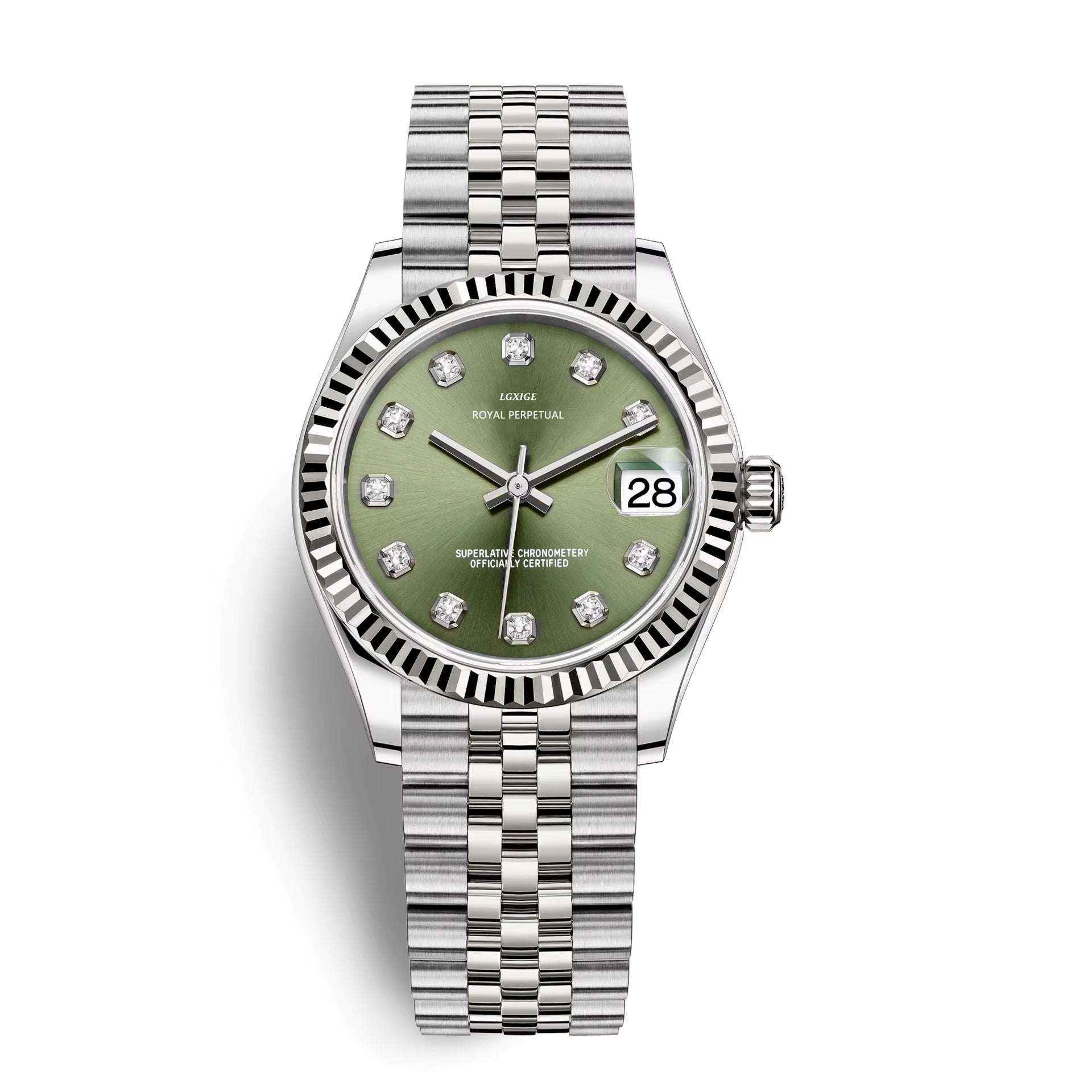 LGXIGE LW052 Unique Comely Female Quartz Watch Exclusive Stainless Steel Band Luminous Calendar Minimalist Leisure Wrist Watch