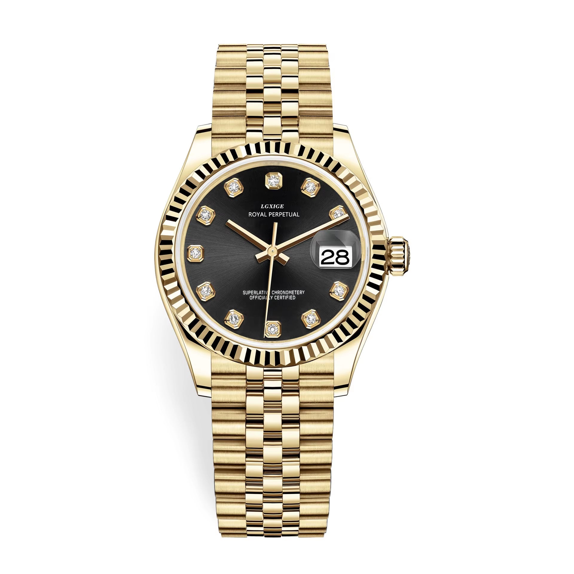 LGXIGE LW052 Unique Comely Female Quartz Watch Exclusive Stainless Steel Band Luminous Calendar Minimalist Leisure Wrist Watch